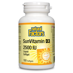 Vitamin D3 2500IU - 180 softgels