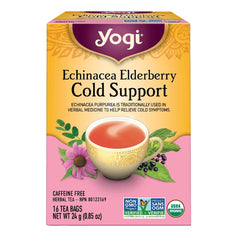 Echinacea Elderberry Cold Support Tea - 16 tea bags