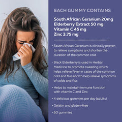Sambucus Cold & Flu Relief Elderberry Gummies - 60 Gummies