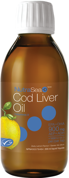 Nutrasea Cod Liver Oil + Vitamin D 200 ml - Lemon