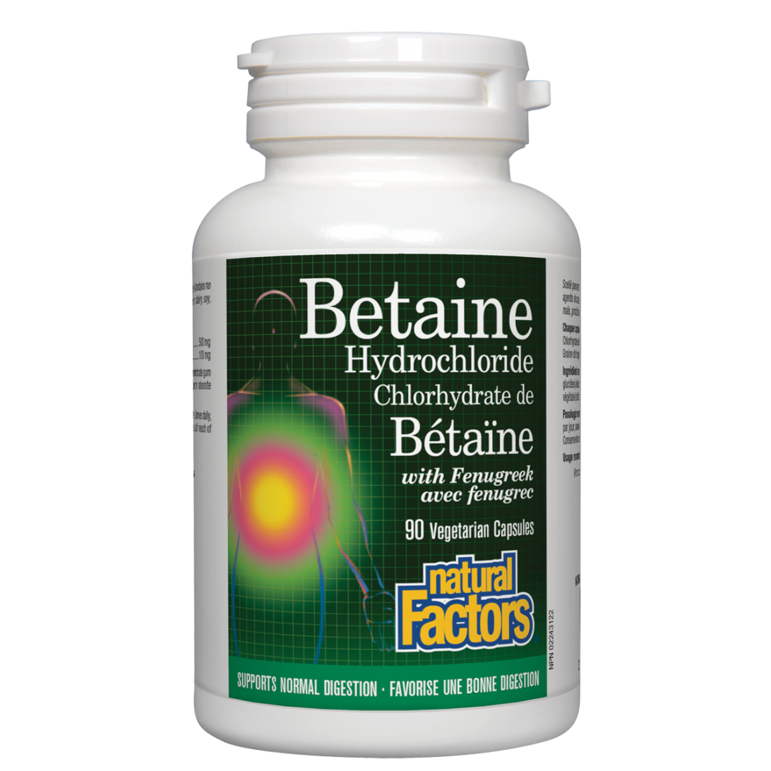 Betaine Hydrochloride with Fenugreek - 90 capsules