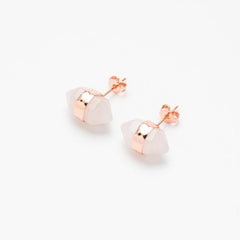 Oriwest - Rose Quartz Gemstone Earrings