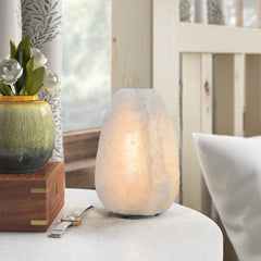 White Extra-Small Salt Lamp (Dimmer Switch)