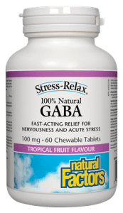 GABA 100 mg - 60 Chewable Tablets (Tropical Fruit Flavor)