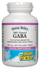 GABA 100 mg - 60 Chewable Tablets (Tropical Fruit Flavor)