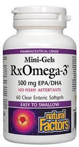 RX Omega 3 500 mg - 60 mini softgels
