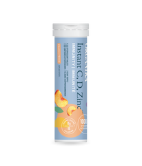 Instant C, D, Zinc Immunity - 10 effervescent peach tablets