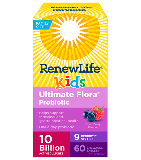 Ultimate Flora Kids Probiotics 10 Billion - 60 Chewable Tablets