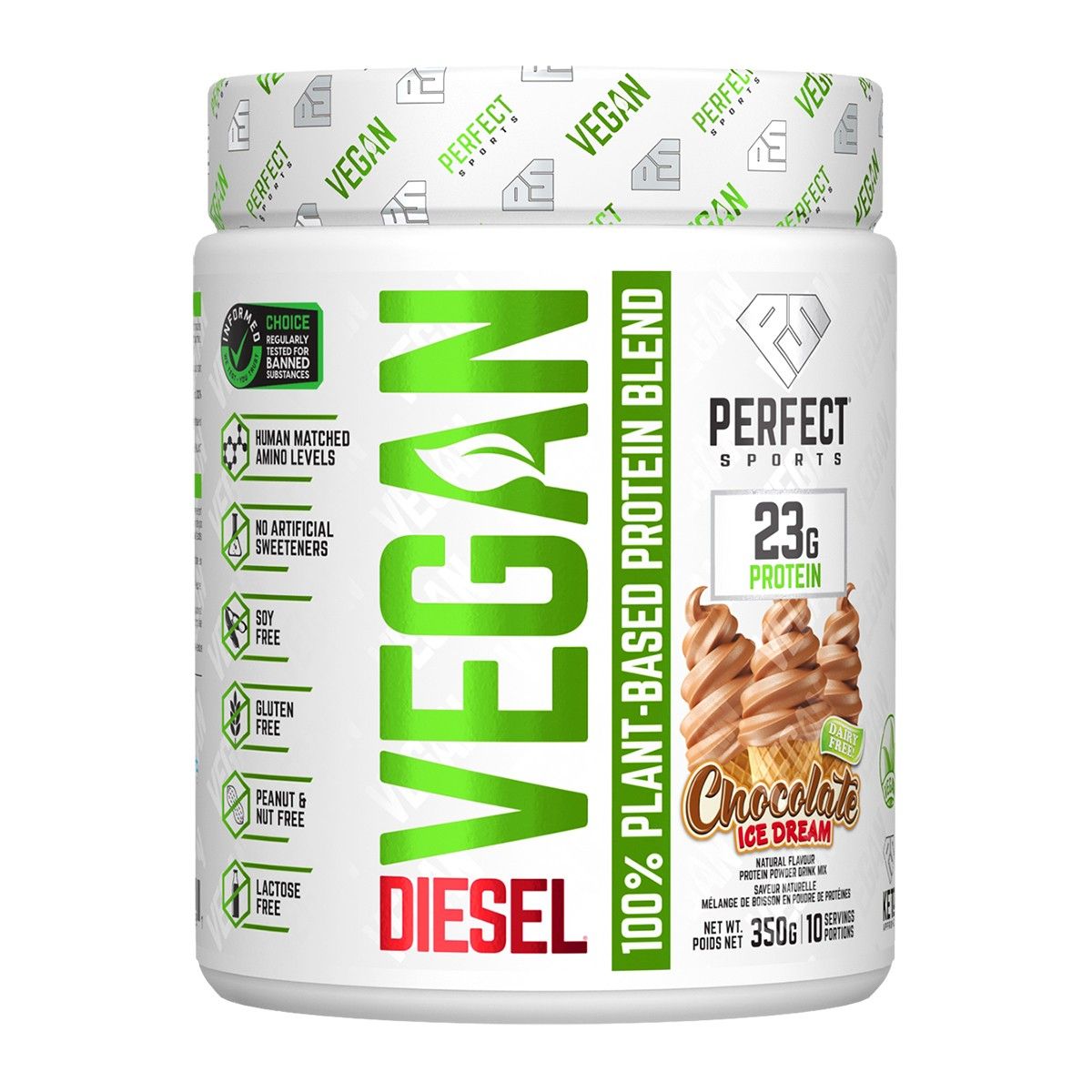 Vegan Diesel Protein Powder - Chocolate Ice Dream