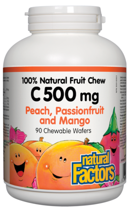 Vitamin C 500 mg - 100% Natural 90 Chewable Wafers