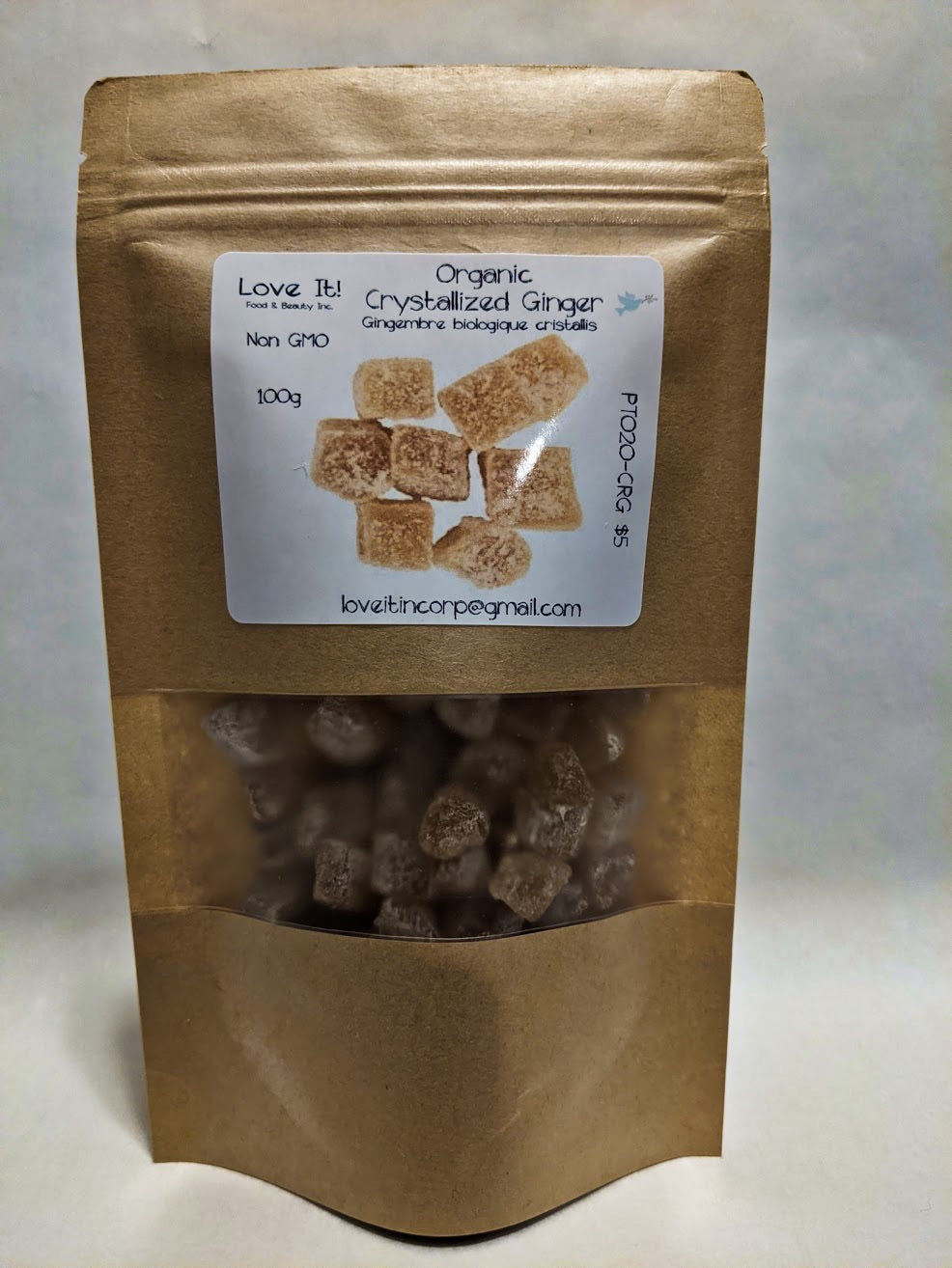 Organic Crystallized Ginger - 80 g