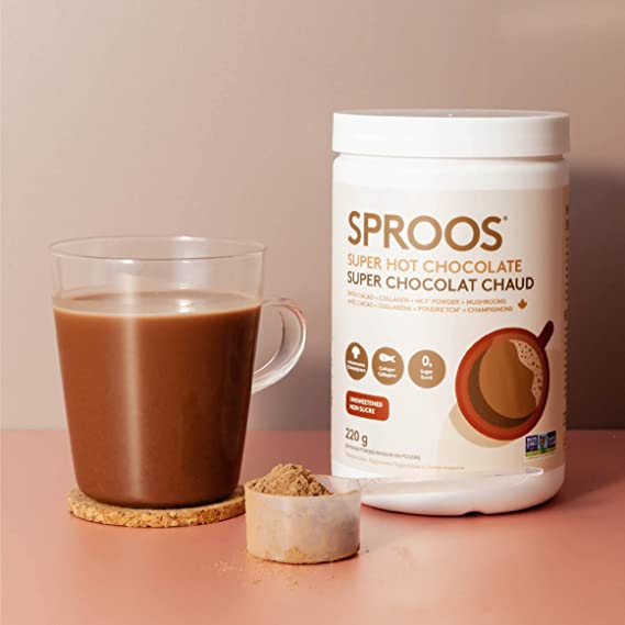 Super Hot Chocolate with Cacao, Collagen, MCT and mushrooms