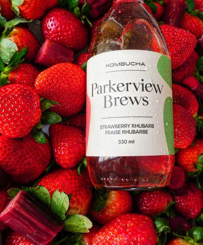 Parkerview Brews Kombucha - Strawberry Rhubarb *Limited Edition*
