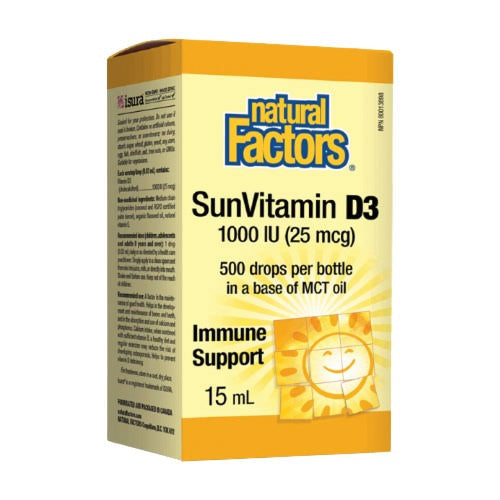 Vitamin D3 1000IU - 500 Drops - 15 ml