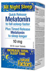 Melatonin Quick Release 10 mg - 90 Bi-Layer Tablets