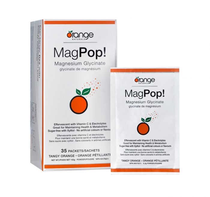 Mag Pop Magnesium Glycinate Effervescent Drink Mix - 35 Packets ...